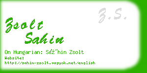 zsolt sahin business card